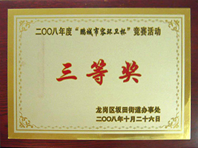 2008鵬城市容環衛杯三等獎